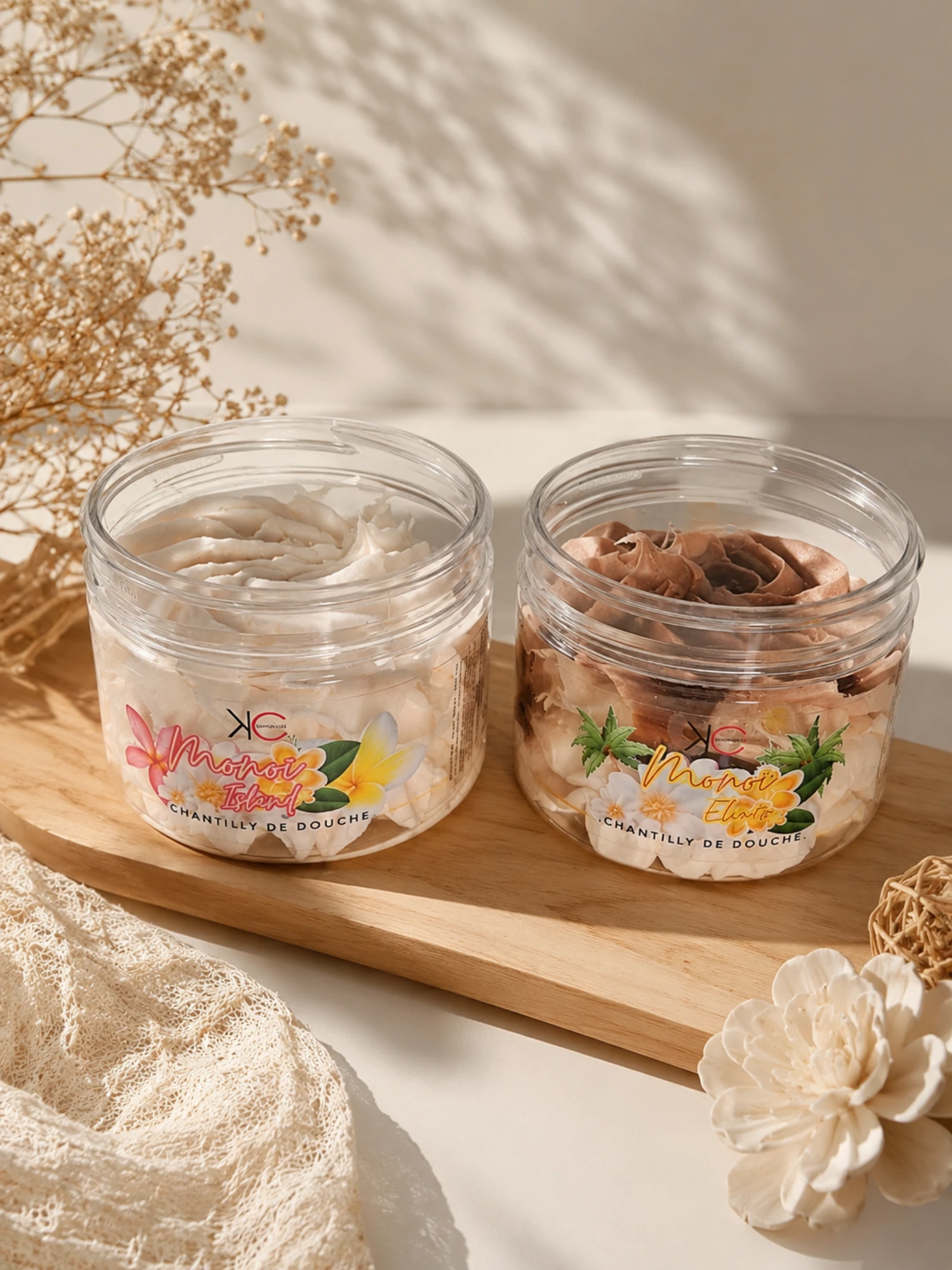 Lot de 2 chantillys de douche - Monoï Island Elixir